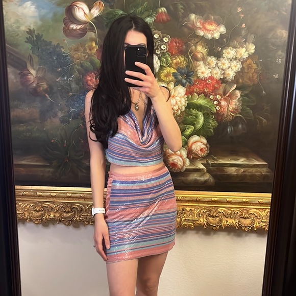 NWT $425 Ramy Brook skirt multi - Picture 3 of 9